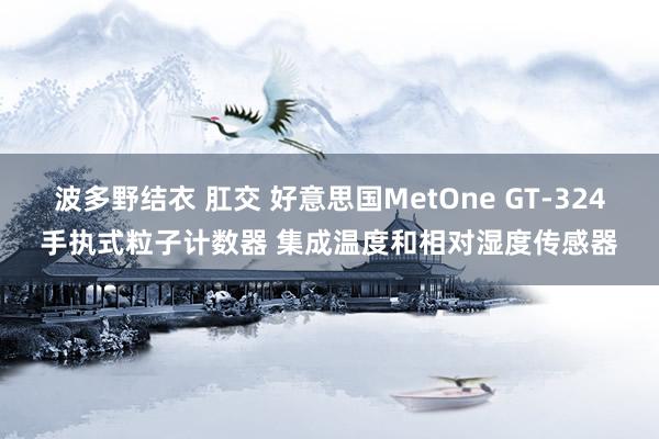 波多野结衣 肛交 好意思国MetOne GT-324手执式粒子计数器 集成温度和相对湿度传感器