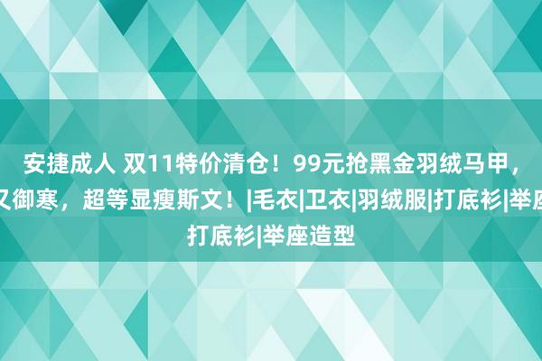 安捷成人 双11特价清仓！99元抢黑金羽绒马甲，百搭又御寒，超等显瘦斯文！|毛衣|卫衣|羽绒服|打底衫|举座造型